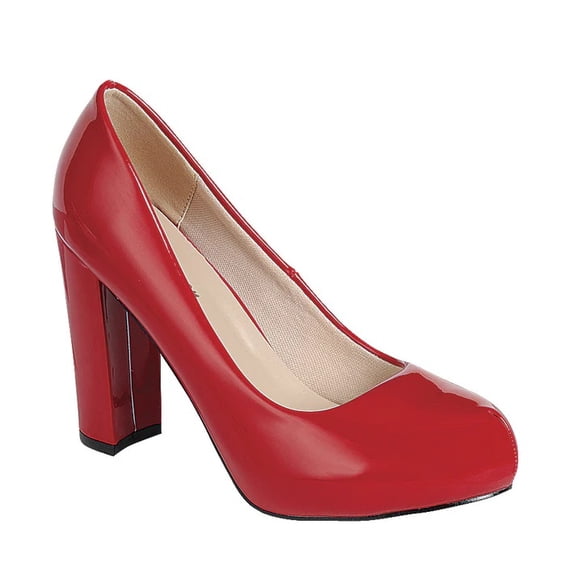 Women’s Hidden Platform Block Heel Pumps