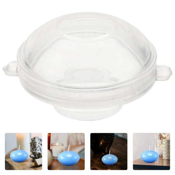 HONITANO 1 Set White Floating Candles Plastic Mold Candle Making Diy Enthusiasts Oval Shape