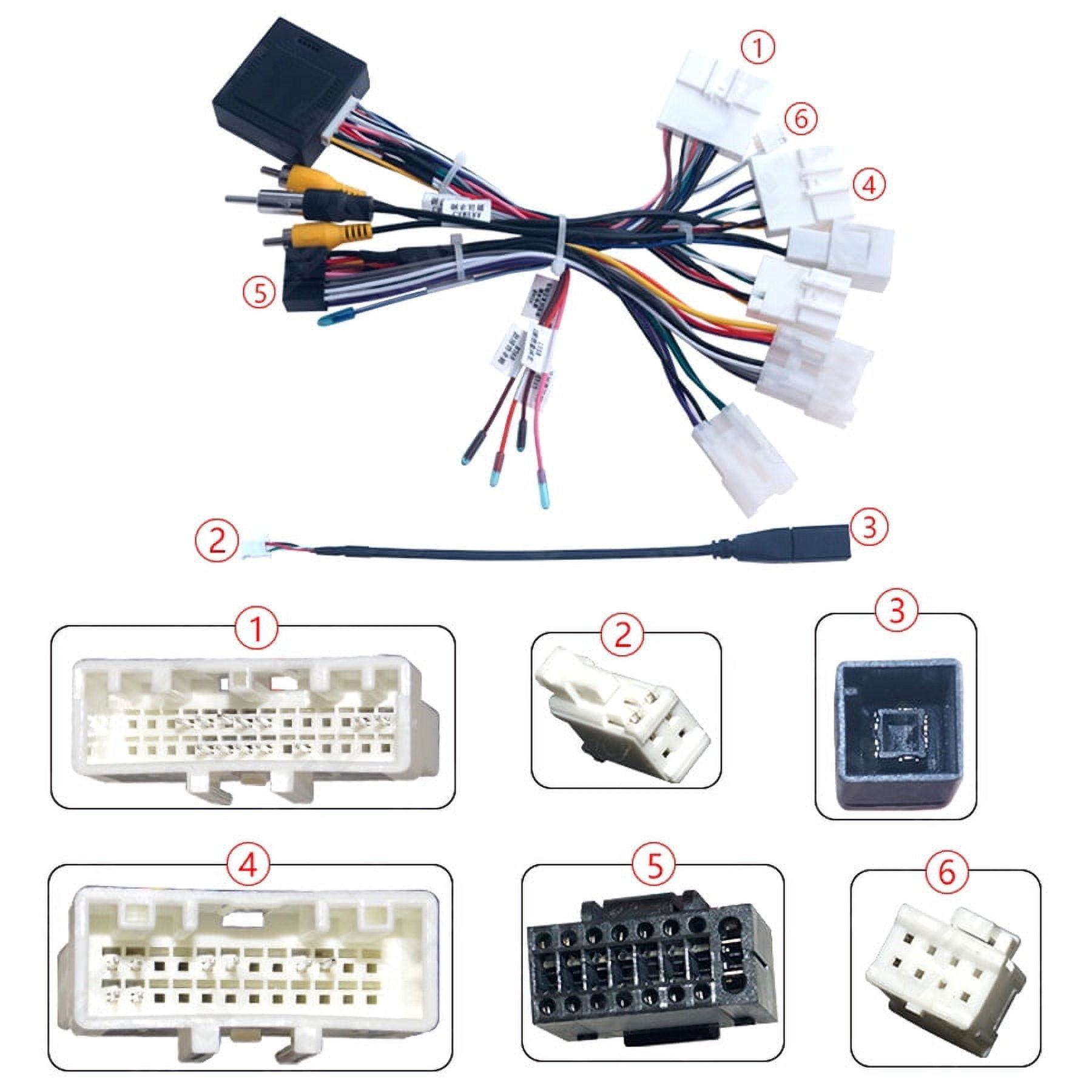16pin Android Wire Harness Power Cable W/ Canbus For Toyota RAV4/C-HR/Highlander