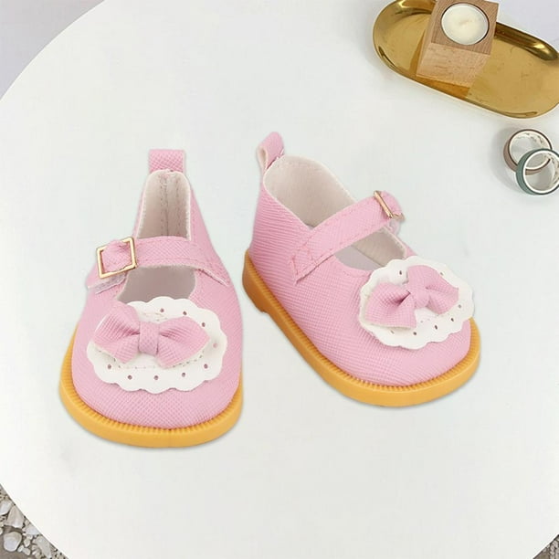 Muñeca Zapatos de regalo Muñeca de cuero Simución Decoración Accesorio Juguetes para niños para fiesta de cumpleaños de año Nuevo Chica de Acción rosado Baoblaze Zapatos de muñeca