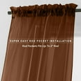 thumbnail image 2 of Solid Sheer Window Drapes, (Set of 2) Multipurpose Sheer Curtains, 60 X 84 inch, Brown, 2 of 5