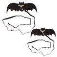 thumbnail image 1 of KAKOWELY 1 juego de 2 correas para mascotas con diseño de murciélago de Halloween, correa para el pecho para gatos, cuerda para tirar, 1 of 5
