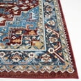 thumbnail image 5 of SAFAVIEH Bayside Gemma Oriental Polyester Machine Washable Area Rug, Blue/Red, 9' x 12', 5 of 13