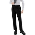 thumbnail image 6 of snilers Boys Dress Pants Kids Uniform Pants Slim Fitted Formal Trousers with Belt Loops Middle Waist Button Zipper Straight Leg Pants with Pockets Size 3-16 Years, 6 of 6