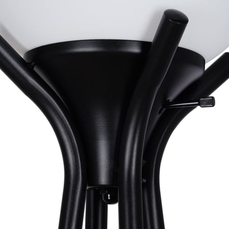 MAINSTAYS CHARCOAL FINISH METAL ETAGERE FLOOR LAMP WITH SHELVES