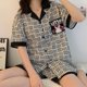thumbnail image 1 of Hello Kitty-Pijama de manga corta con estampado de Pochacco para niñas, ropa de dormir con estampado de dibujos animados Kawaii, con solapa y diseño de Mymelody Kuromi Pochacco Sanrio, 1 of 4
