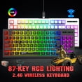 thumbnail image 1 of Citystores L100 Wireless Keyboard Sensitive Waterproof Ergonomic 2.4GHz Film RGB Backlight Wireless Keyboard for Office, 1 of 8