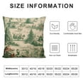 thumbnail image 5 of SHERONV Winter Toile Throw Pillow Covers  Green Christmas Pillow Cases Xmas Santa Deer Holiday Decorative Cushion Covers for Sofa Couch 20x20in, 5 of 5