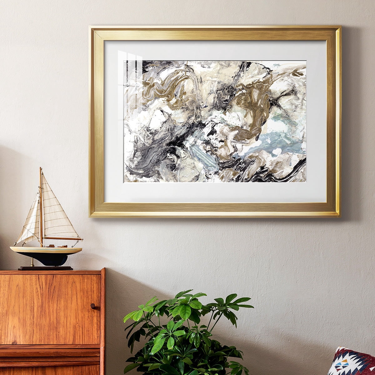 Marbelized Abstract Premium Framed Print - Ready to Hang