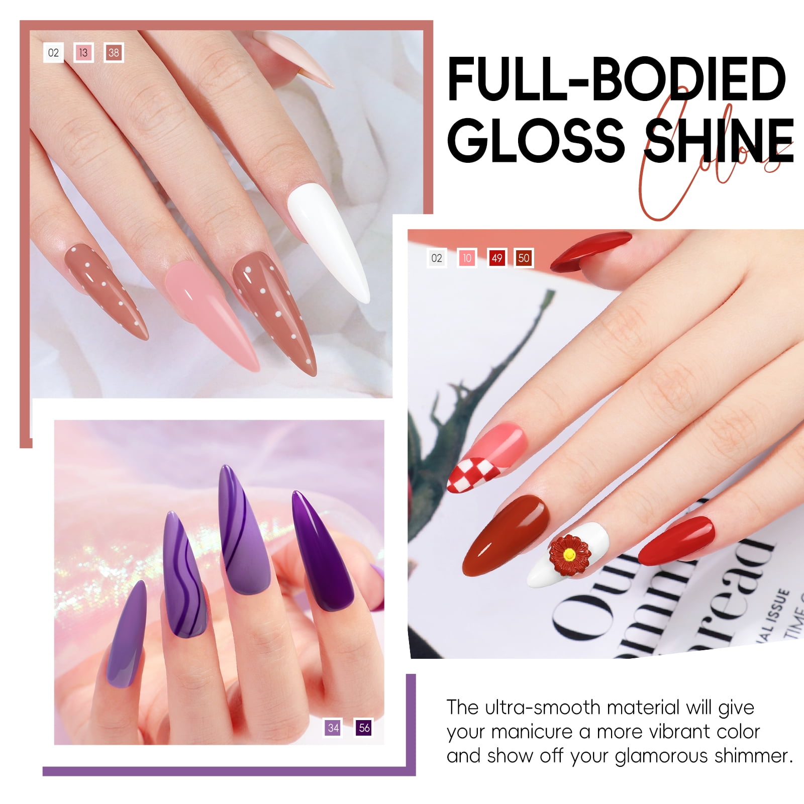 Gel Nail Polish Kit with U V Light 15 Colors Gel Polish Set Nail Decorations Stickers Gel Manicure Nail Kits DIY Salon at Home Gifts for Women