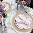 thumbnail image 2 of NEWEEN 15" Round Placemats Set of 6 Braided Fabric Heat Resistant Washable Table Mat for Kitchen for Kitchen Party Decor, 2 of 8