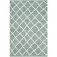 thumbnail image 6 of SAFAVIEH Dallas Jerrie Geometric Shag Area Rug, Seafoam/Ivory, 6' x 9', 6 of 11