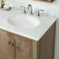 thumbnail image 4 of BOUQUETYZ 62" Bathroom Vanity with White Marble Top & 9 Soft-Close Drawers - Dual Door Cabinet, Reclaimed Gray Wood with Oval Ceramic Basin for Master Bath, 4 of 6