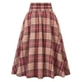thumbnail image 3 of XIAONU Womens Skirts Plaid Print Tie Waist A Line Skirt Trendy Streetwear Mini Skirts For Hot Girls Casual Daily Wear, 3 of 6