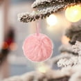 thumbnail image 2 of 1-6-12Pcs Furry Christmas Ball Ornaments - Lime Green Pom Pom with Red Bow, Soft Fur Tree Decor for Xmas, Party, Fireplace & Wall, 2 of 9