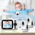 thumbnail image 4 of HelloBaby Monitor de bebé con pantalla IPS de 3,2 pulgadas - Monitor de cámara para bebé con cámara remota con zoom panorámico, inclinación y zoom, sin WiFi, visión nocturna por infrarrojos, conexión, 4 of 5