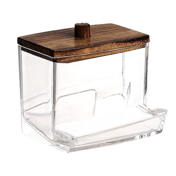 Grande Vente! Huayishang Rangement Textile Maison, Étui de Rangement, Conteneur Rond Portable en Acrylique pour Plusieurs Produits de Beauté Idéal pour Organiser les Maquillages et Tampons en Coton