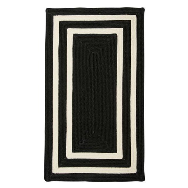 Colonial Mills PY21R024X108R 2 x 9 Pi la Playa Tapis Résistant aux Taches&44; Noir et Blanc