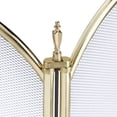 thumbnail image 4 of UniFlame 4 Panel Polished Brass Finish Screen with Decorative Filigree, 4 of 10