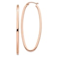 thumbnail image 1 of 14k Rose 2mm Square Tube Oval Hoop Earrings TH503, 1 of 2