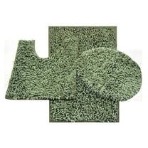 3 Piece Bath Rug Set Mix Chenille