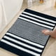 thumbnail image 5 of Alfombra de baño de chenilla: alfombra absorbente absorbente súper suave | Esterilla de baño lavable a máquina Azul marino caqui gris oscuro | 16x24 pulgadas de microfibra de peluche | Soporte para, 5 of 6
