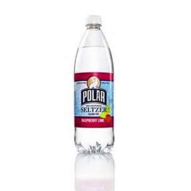 Polar 100% Natural Seltzer Water, Raspberry Lime, 1 Liter (Pack of 6)