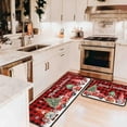 thumbnail image 3 of Buffalo Plaid Red Truck Christmas Kitchen Rugs and Mats Set of 2, Merry Christmas Tree Gnomes Snow Winter Holiday Party Low-Profile Floor Mat Decorations for Home Kitchen 17"x47"+17"x30", 3 of 6