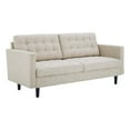 thumbnail image 2 of Modway Exalt Fabric Upholstered Tufted Sofa in Beige & Black, 2 of 9