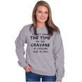 thumbnail image 3 of Funny No Time or Crayons to Explain Unisex Plus Fleece Graphic Sweatshirt Brisco Brands 4X, 3 of 5