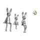 thumbnail image 5 of Escultura de figura de familia de conejos para escritorio, mesa, centro de mesa, armario, estantería, decoración, miniadorno de mascota de té, dormito, 5 of 8