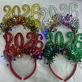 thumbnail image 6 of bestolf 2026 New Year Hairband Glitter-Coated Headband Sparkling Numbers Design Hair Hoop Festive Hair Accessory, 6 of 9