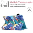 thumbnail image 3 of Allytech Case for Universal 7.5-8.5 Inch Tablets, Flip PU Leather Anti-Slip Stand Magnetic Snap Card/Pen Holder Cover for Galaxy Tab 8.0 inch/ZenPad 8.0"/EWT816-BL & Around 8" Models, Palm Leaves, 3 of 6