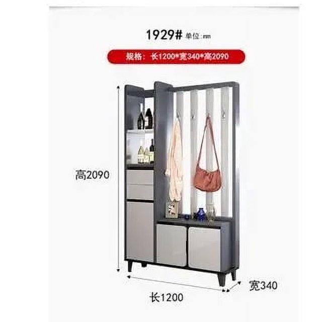 Entrance porch cabinet integrated partition wine cabinet modern simple living room entrance shoe cabinet decorative screen room My Lux Decor Round