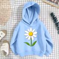 thumbnail image 6 of Cute Hoodies for Teen Girls Daisy Flower Print Pullover Sweatshirts Cool Casual Fall Winter Play Top Size 1-10, 6 of 7