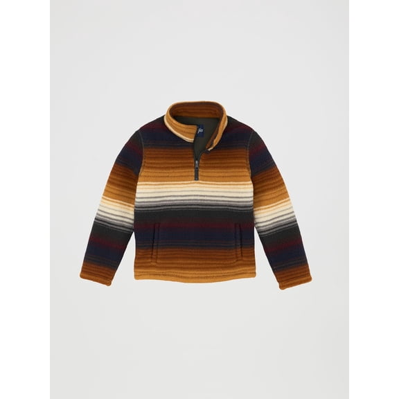 Wrangler Sherpa Quarter Zip Multi Strip - Kids Boys Jacket - 112368306