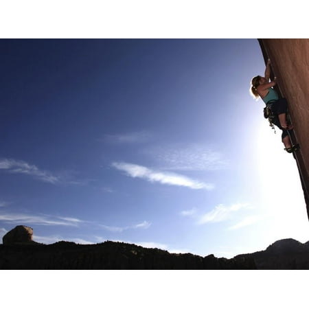 - A Rock Climber Tackles An Overhanging Wall on the Cliffs of Indian Creek, South Eastern Utah Print Wall Art By David Pickford