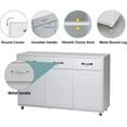 thumbnail image 5 of Segmart 3 Drawers 3 Cabinets Kitchen Buffet Sideboard Cabinet Grey, 5 of 10
