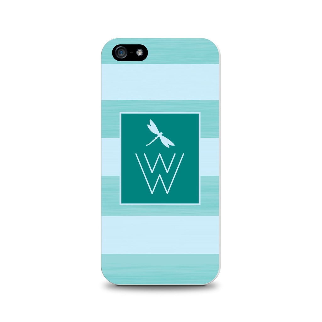 Critter Collection iPhone 5 Case, STRIPES, Teal Dragonfly
