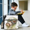 thumbnail image 6 of Haosy 3 Ring Zipper Binder with Shoulder Strap Waterproof Trapper Keeper 2 Inch D-Ring 500 Sheets Capacity, Turtle on Wooden Pile, 6 of 8