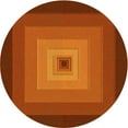 thumbnail image 1 of Ahgly Company Machine Washable Indoor Round Transitional Orange Red Orange Area Rugs, 5' Round, 1 of 7