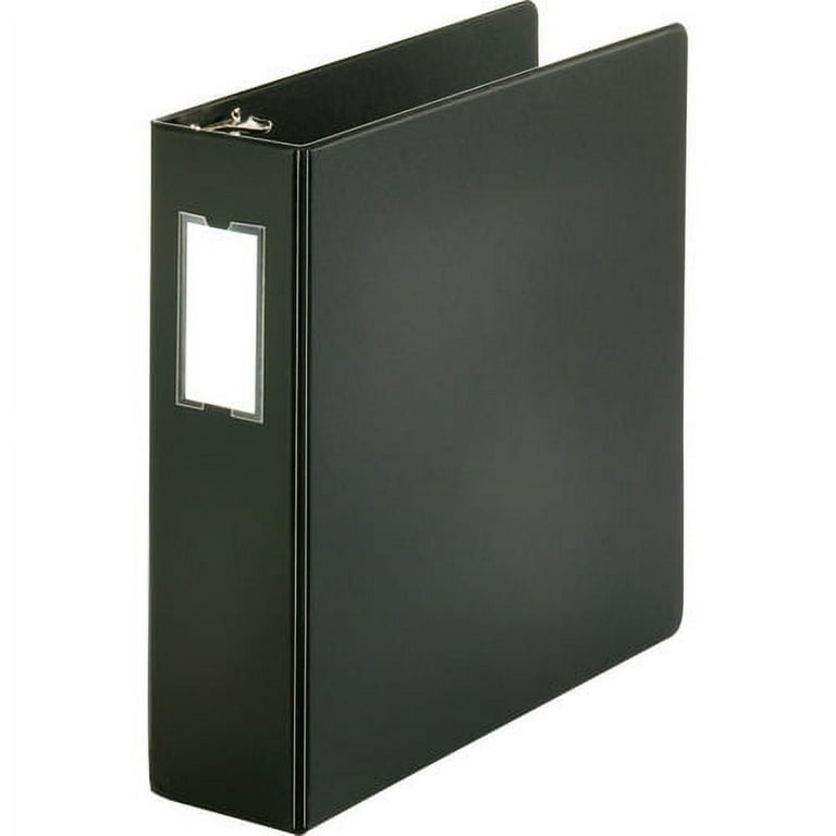 Business Source Basic Round Ring Binder w/Label Holder - 3 Business Source Basic Round Ring Binder w/Label Holder - 3