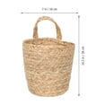 thumbnail image 3 of GOOHOCHY Yellow Synthetic Storage Basket for Wall Hanging and Flower Decoration Large Wicker Basket 12.5 inches, 3 of 8
