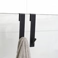 thumbnail image 6 of Black Shower Door Hooks - Pack of 2 - Durable, Easy to Install, Special for Frameless Glass Shower Doors - Hanging Hooks for Bathroom Organization, Ideal for Towels and Bathrobes, 6 of 6
