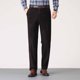 thumbnail image 1 of Pantalones de traje casuales con bolsillos y botones de color liso para hombre, 1 of 9