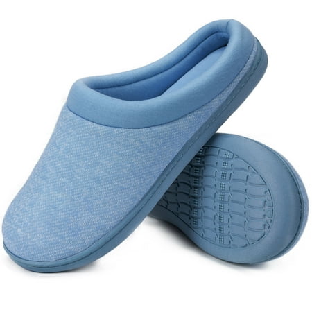 

HomeTop Women s Warm Cotton Knit Memory Foam Slip On House Slippers