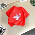 thumbnail image 3 of Bonita camiseta de dibujos animados de verano para niños y niñas, camiseta Kulomi con estampado creativo, informal, estilo urbano, Y2K, camiseta transpirable de cuello redondo para niños y niñas, 3 of 5