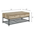 thumbnail image 6 of LV00748 - Coffee Table, Oak & Sandy Black Finish - Brantley, 6 of 7