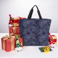 thumbnail image 2 of Japuie Watercolor Indigo Print Tote Bags, Shoulder Bag with Zipper Closure, Top Handle Handbag,Shopping Bags,Travel Shoulder Bag ,Suitable for Gym Shopping, Work, and School, 2 of 6