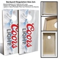 thumbnail image 3 of Skip's Garage Coors Light Beer Solid Wood Cornhole Board Set, 3 of 6